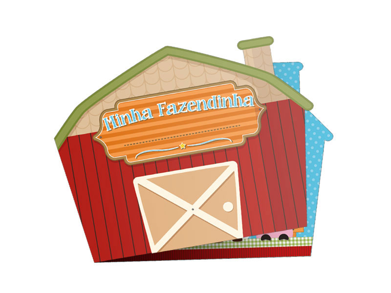 Convite Fazendinha 08 Unidades